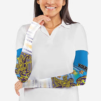Personalised Cook Islands Va'a Race Arm Sleeves Te Tatau Tattoos Sporty Style Glory Blue Color - Polynesian Pride