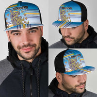 Cook Islands Va'a Race Mesh Trucker Cap Te Tatau Tattoos Sporty Style Glory Blue Color LT03 - Polynesian Pride