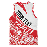 Personalised Tahiti Va'a Race Basketball Jersey Polynesian Tattoos Sporty Style - Polynesian Pride