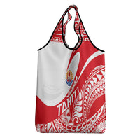 Tahiti Va'a Race Grocery Bag Polynesian Tattoos Sporty Style - Polynesian Pride