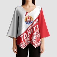 Personalised Tahiti Va'a Race Kimono Sleeve Blouse Polynesian Tattoos Sporty Style - Polynesian Pride