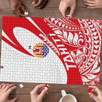 Tahiti Va'a Race Puzzle Polynesian Tattoos Sporty Style - Polynesian Pride