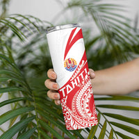 Personalised Tahiti Va'a Race Skinny Tumbler Polynesian Tattoos Sporty Style - Polynesian Pride