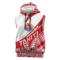 Personalised Tahiti Va'a Race Sleeveless Hoodie Polynesian Tattoos Sporty Style - Polynesian Pride