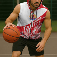 Personalised Tahiti Va'a Race Sleeveless Zip Hoodie Polynesian Tattoos Sporty Style - Polynesian Pride