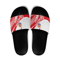 Tahiti Va'a Race Slide Sandals Polynesian Tattoos Sporty Style - Polynesian Pride