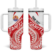 Personalised Tahiti Va'a Race Tumbler With Handle Polynesian Tattoos Sporty Style - Polynesian Pride