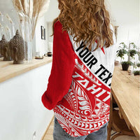 Personalised Tahiti Va'a Race Women Casual Shirt Polynesian Tattoos Sporty Style - Polynesian Pride