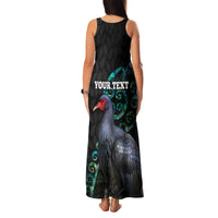 Custom Pukeko New Zealand Family Matching Tank Maxi Dress and Hawaiian Shirt Koru Papua Shell with Silver Fern Pattern LT03 - Polynesian Pride