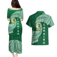 Tonga Lahaina High School Couples Matching Puletasi Dress and Hawaiian Shirt Traditional Ngatu and Polynesian Pattern LT03 - Polynesian Pride
