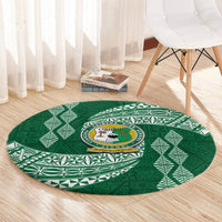 Tonga Lahaina High School Round Carpet Traditional Ngatu and Polynesian Pattern LT03 - Polynesian Pride