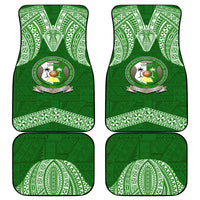 Tonga Liahona High School Car Mats Traditional Ngatu and Polynesian Pattern LT03 Green - Polynesian Pride