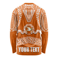 Tonga Tailulu College Long Sleeve Shirt Traditional Ngatu and Polynesian Pattern LT03 - Polynesian Pride