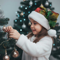 Aotearoa One Love Christmas Santa Hat Reggae Lion with Kakahu Huruhuru