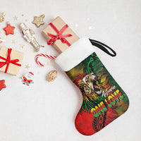 Aotearoa One Love Christmas Stocking Reggae Lion with Kakahu Huruhuru