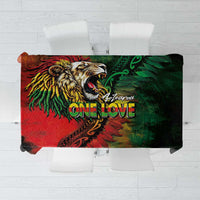 Aotearoa One Love Tablecloth Reggae Lion with Kakahu Huruhuru