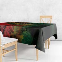 Aotearoa One Love Tablecloth Reggae Lion with Kakahu Huruhuru