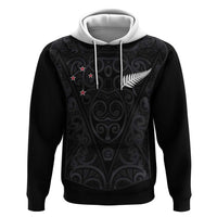 Custom Aotearoa Rugby Hoodie Fern Blacks-Traditional Maori Motifs Design LT03 Pullover Hoodie Black - Polynesian Pride