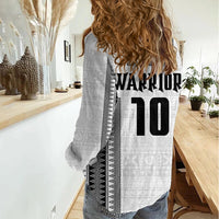 Fiji Rugby Warriors Women Casual Shirt Masi Tribal Pattern Go Champion 2024