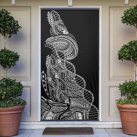 Samoan DNA Art Tattoo Door Cover Polynesian Pattern Black Color