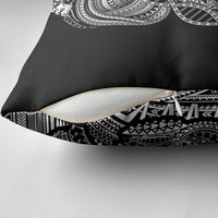 Samoan DNA Art Tattoo Pillow Cover Polynesian Pattern Black Color LT03 - Polynesian Pride