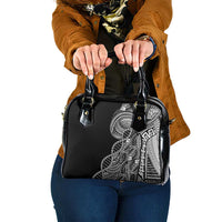 Samoan DNA Art Tattoo Shoulder Handbag Polynesian Pattern Black Color LT03 One Size Black - Polynesian Pride