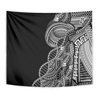 Samoan DNA Art Tattoo Tapestry Polynesian Pattern Black Color