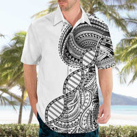 Samoan DNA Art Tattoo Hawaiian Shirt Polynesian Pattern White Color