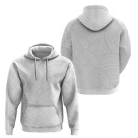 Samoan DNA Art Tattoo Hoodie Polynesian Pattern All White LT03 - Polynesian Pride