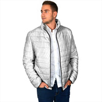 Samoan DNA Art Tattoo Padded Jacket Polynesian Pattern All White