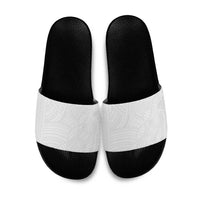 Samoan DNA Art Tattoo Slide Sandals Polynesian Pattern All White LT03 White - Polynesian Pride