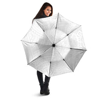 Samoan DNA Art Tattoo Umbrella Polynesian Pattern All White LT03 - Polynesian Pride