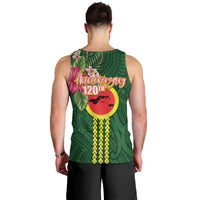 Manu'a Cession Day 120th Anniversary Men Tank Top Polynesian Pattern and Hibiscus Flower