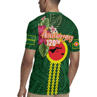 Manu'a Cession Day 120th Anniversary Rugby Jersey Polynesian Pattern and Hibiscus Flower