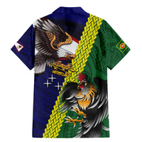 Manu'a Island and American Samoa Family Matching Mermaid Dress and Hawaiian Shirt Rooster and Eagle Mascot