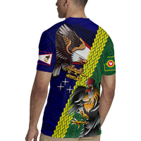 Manu'a Island and American Samoa Rugby Jersey Rooster and Eagle Mascot