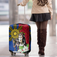 Philippines Lapu-Lapu Luggage Cover Filipino Sun Tattoo With Yakan Pattern