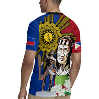 Philippines Lapu-Lapu Rugby Jersey Filipino Sun Tattoo With Yakan Pattern