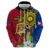 Philippines Lapu Lapu King Jasmine Flowers Hoodie Filipino Sun Tattoo