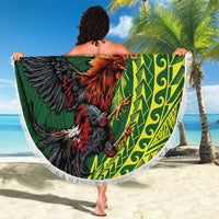 Proud of Manu'a Islands Beach Blanket Rooster and Polynesian Art Wing Style