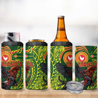 Proud of Manu'a Islands 4 in 1 Can Cooler Tumbler Rooster and Polynesian Art Wing Style