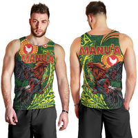 Proud of Manu'a Islands Men Tank Top Rooster and Polynesian Art Wing Style