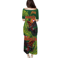 Proud of Manu'a Islands Puletasi Rooster and Polynesian Art Wing Style