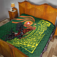 Proud of Manu'a Islands Quilt Rooster and Polynesian Art Wing Style