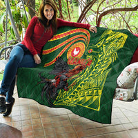 Proud of Manu'a Islands Quilt Rooster and Polynesian Art Wing Style