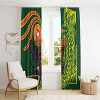 Proud of Manu'a Islands Window Curtain Rooster and Polynesian Art Wing Style