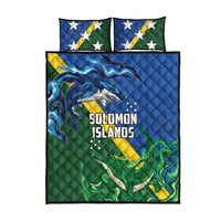Solomon Islands Polynesian Tribal Shark and Crocodile Quilt Bed Set