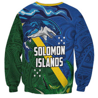 Solomon Islands Polynesian Tribal Shark and Crocodile Sweatshirt