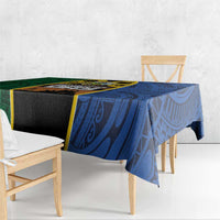 Solomon Islands Remembrance Day Tablecloth Lest We Forget and Polynesian Tattoo Pattern