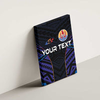 Personalised Tahiti Triathlon Polynesian Pattern Canvas Wall Art